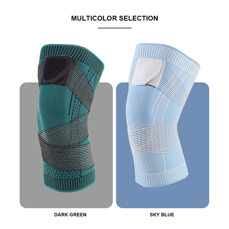 1 Pair Of Sports Knee Pads Straps Nylon Breathable Basketball Football Running Fitness Protective Gear