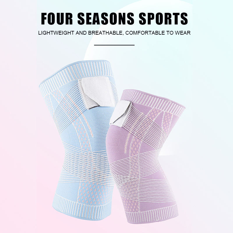 1 Pair Of Sports Knee Pads Straps Nylon Breathable Basketball Football Running Fitness Protective Gear