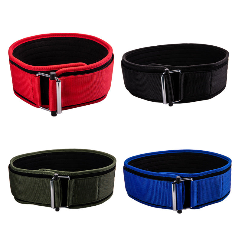 Weightlifting Belt with Self-Locking Buckle Blue Fitness Belt for Deadlift Support Powerlifting Training Waist Belt